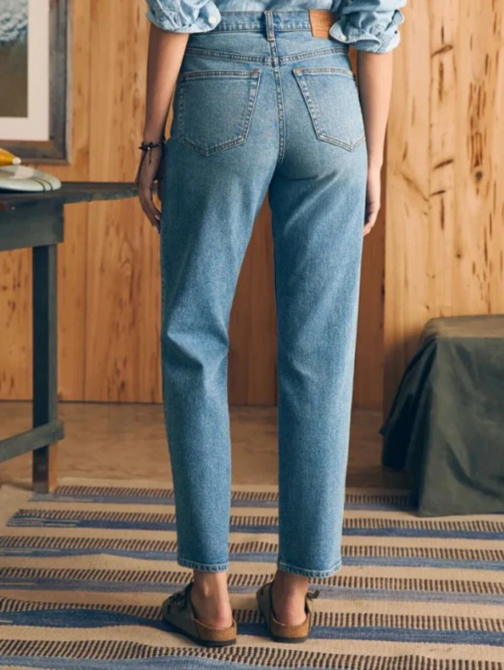 Faherty Slim Straight Leg Jeans Organic Cotton Feel Good Denim